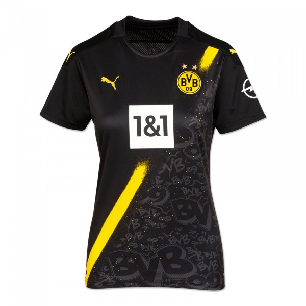 Camiseta Borussia Dortmund 2ª Kit Mujer 2020 2021 Negro